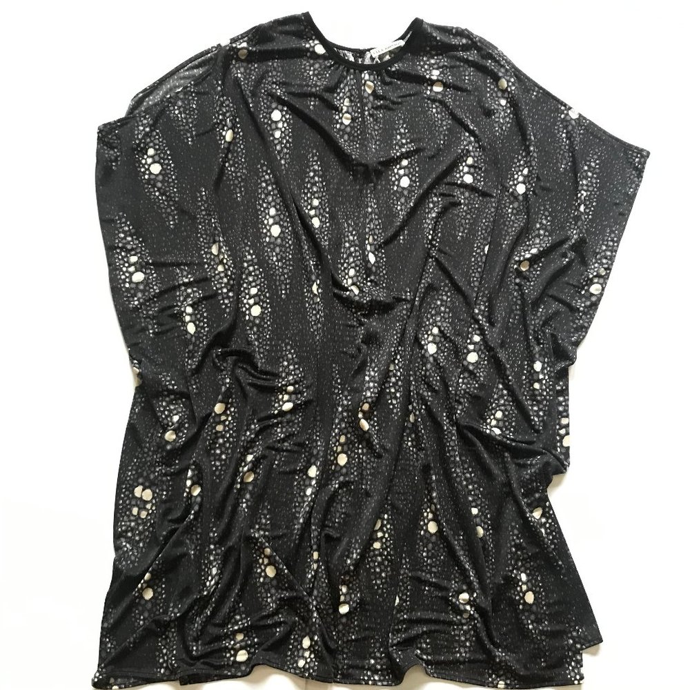 Ulla Johnson Draped Shift Dress 6 Black Gray Silk